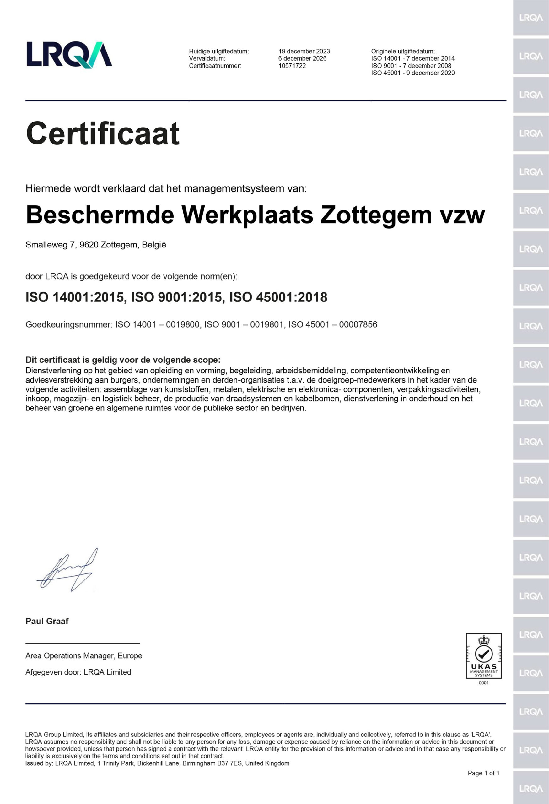BWZ-Certificaat-ISO Bwz Certificaat Iso